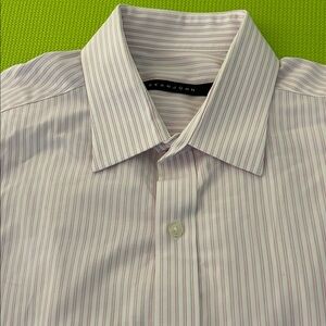 Sean John White Dress Shirt with Purple strips